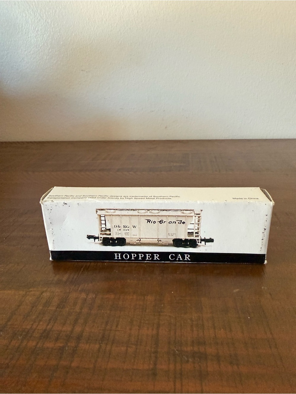 High Speed N Scale Rio Grande D&RGW Hopper Car With Box